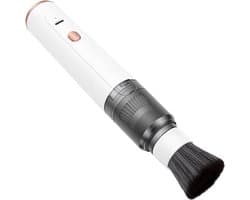 Draadloze Handstofzuiger - Draagbare Kruimeldief - Auto en Huis Reinigen - Dubbele Functie Blazer - 21.5 cm - Wit