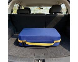 Opbergtas Auto Stofzuiger - Reis etui - Veilig Vervoeren - Waterdicht en Schokbestendig - 34x18x10 cm - Blauw Geel