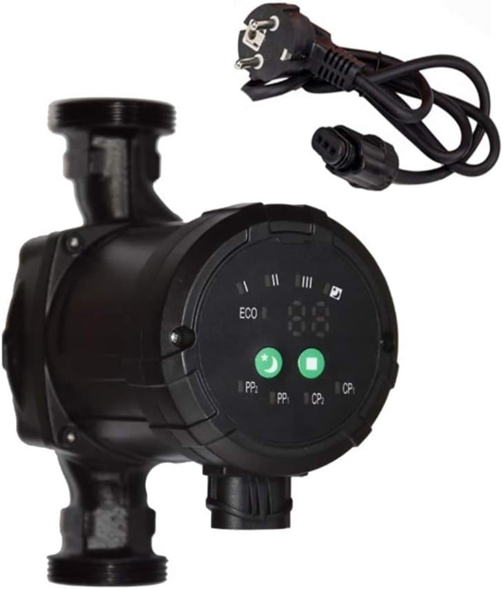SnelShoppen - High Efficiency Circulatiepomp 25-60/180 - Verwarmingspomp, Water Circulatie, Nat Loper, Klasse A, Energiezuinig, 5-45 Watt — afbeelding 1