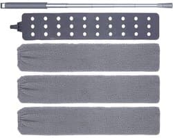 Intrekbare Stofreiniger - Uitschuifbare Stofdoek - Efficiënte Stofverwijdering - 360 Graden Roterende Kop - 42 Cm - Grijs