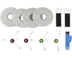 Vervangende onderdelen voor OMNI stofzuiger - T20 reserveonderdelen - accessoires - 4 zijborstels + 2 stofzuigerfilters + 4 dweildoeken + 1 reinigingsborstel