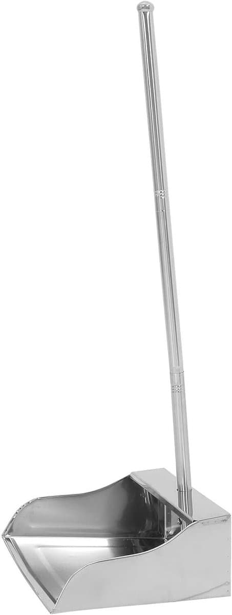 Metalen Stofblik - Stoffer Lange Steel - Efficiënt Schoonmaken - Gecontourde Rand - 73 cm - Zilver — afbeelding 1