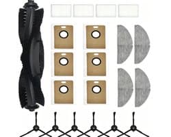 21-delige accessoireset voor Tapo RV30 Max Plus/ RV30 Max/ RV20 Max Plus/RV20 Max stofzuiger - 1 hoofdborstel, 4 filters, 4 dweilpads, 6 stofzakken, 6 zijborstels, vervangingsonderdeel voor Tapo RV30 Max Plus
