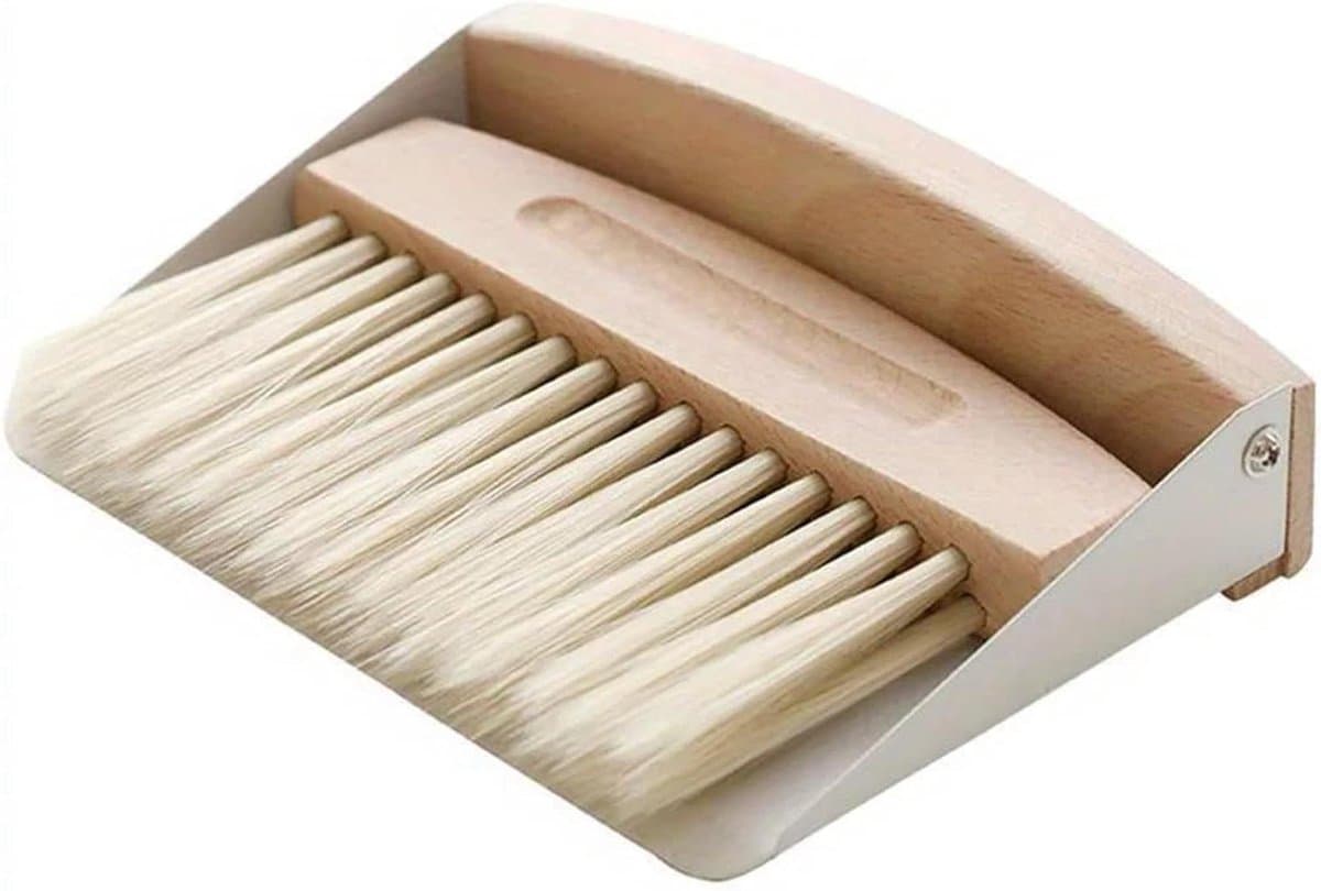 Veegschep Mini set - Bezem stoffer - Bureau reinigen - Draagbaar ontwerp - Compact formaat - Stofpan — afbeelding 1