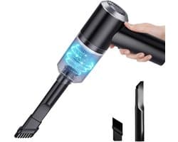 Mini Kruimeldief - Draagbare Stofzuiger - Auto Interieur Reinigen - Geïntegreerd LED Licht - 6000 Pa Zuigkracht - Zwart