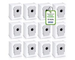 DEGG® - 12x Stofzuigerzakken geschikt voor iRobot Roomba i7 i7+ i8 i8+ s9 s9+ j7 j7+ i3 i3+ i4 i4+ i5 i5+ i6 i6+ - roomba stofzuigerzak - perfecte pasvorm en hoge kwaliteit