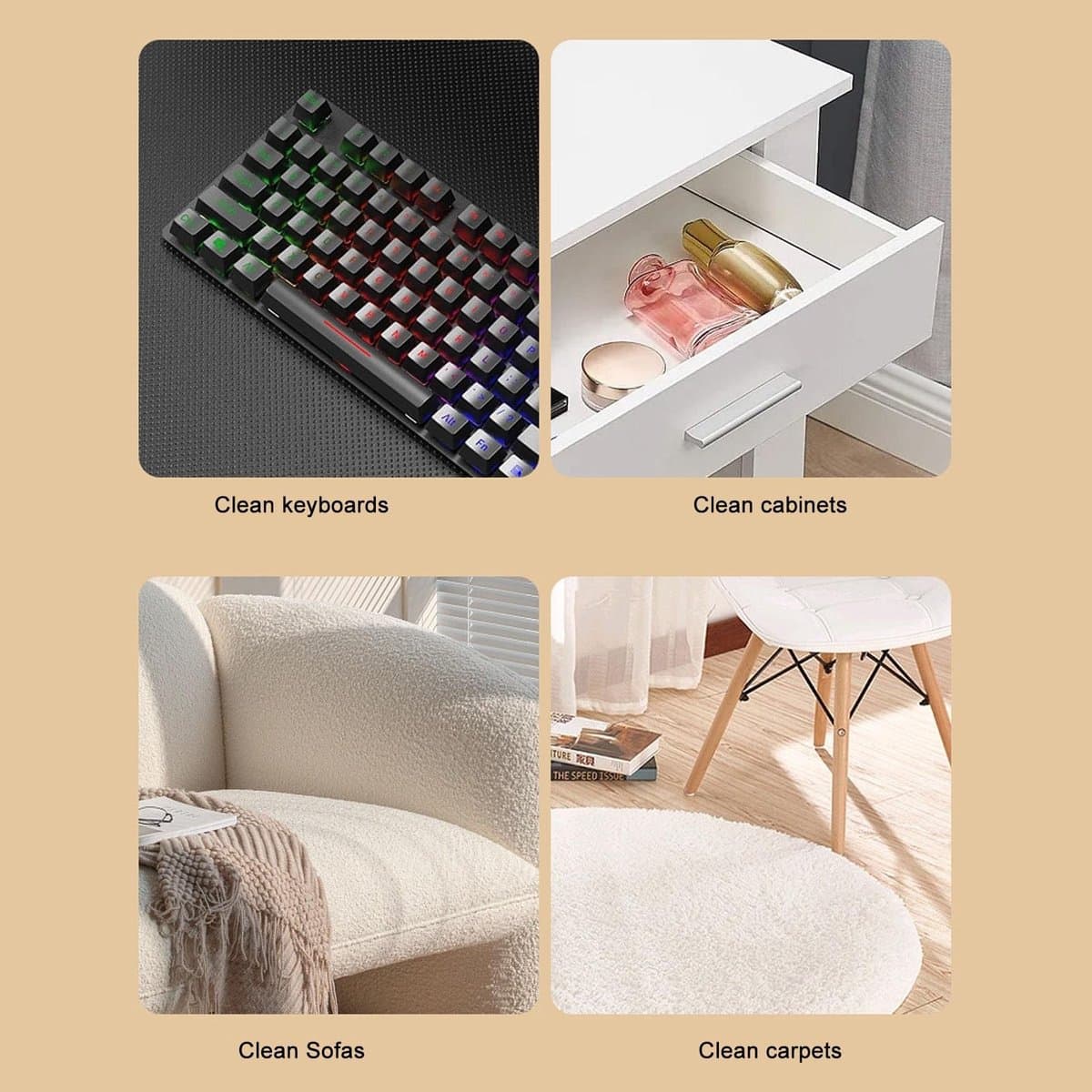 Dailygoods- Steelstofzuiger Draadloos 270° Draaibare Borstel - Handheld/Duwmodus - Multifunctioneel - Meerdere Opzetstukken - Verbeterde Reinigingsefficiëntie - Stofzuiger — afbeelding 1
