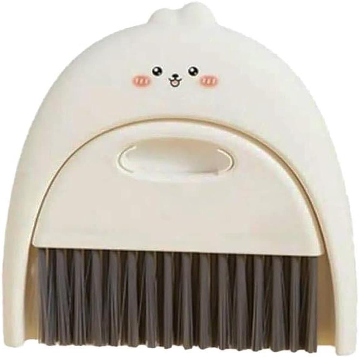 Mini Stofpan Borstel - Schoonmaak Set - Bureau Reinigen - Draagbaar Ontwerp - Niet gespecificeerd - Wit — afbeelding 1