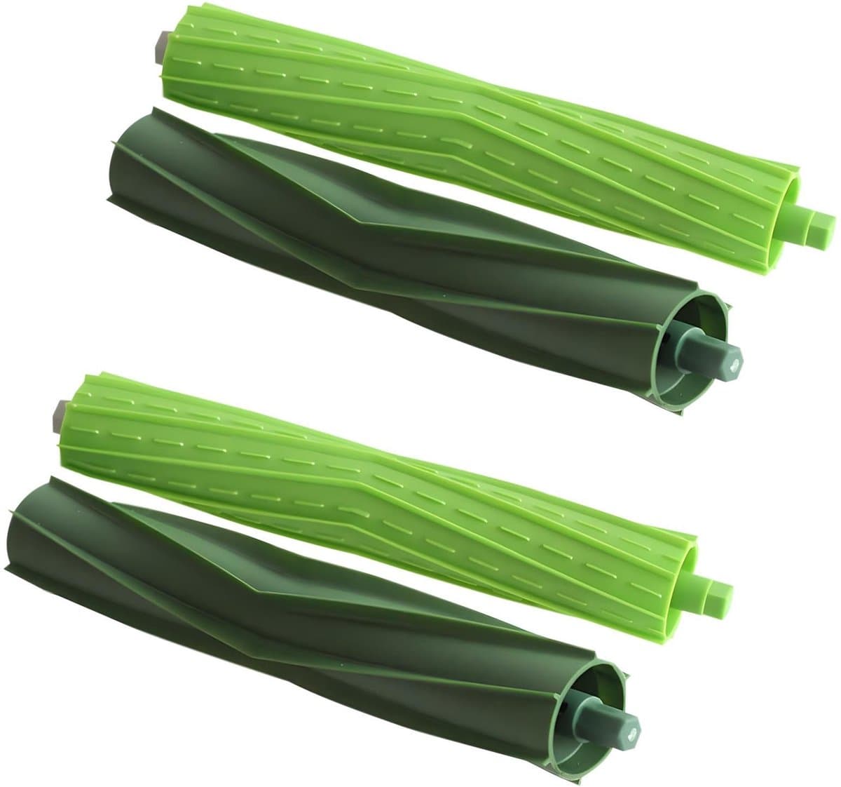 Dailygoody - Set van 2 borstels - iRobot reserveonderdelen - Verbeterde zuigkracht - 4 rubberen borstels - Geschikt voor E-serie en i Serie - Voo — afbeelding 1