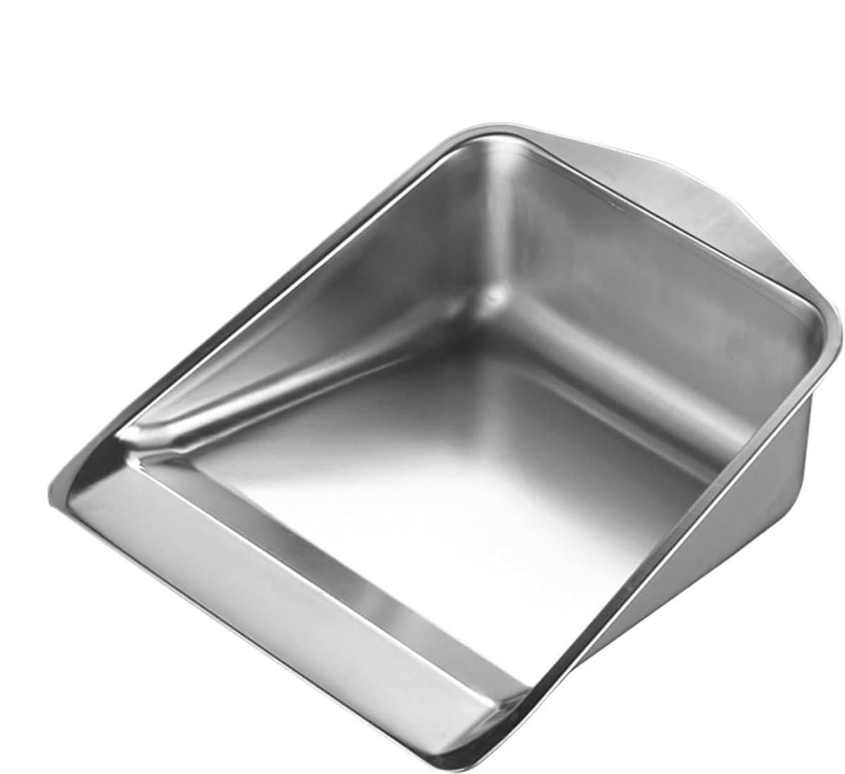 Metalen Stofblik - Robuuste Veegmachine - Binnen Buiten - Lange Handgreep - 23.5x26x10cm — afbeelding 1