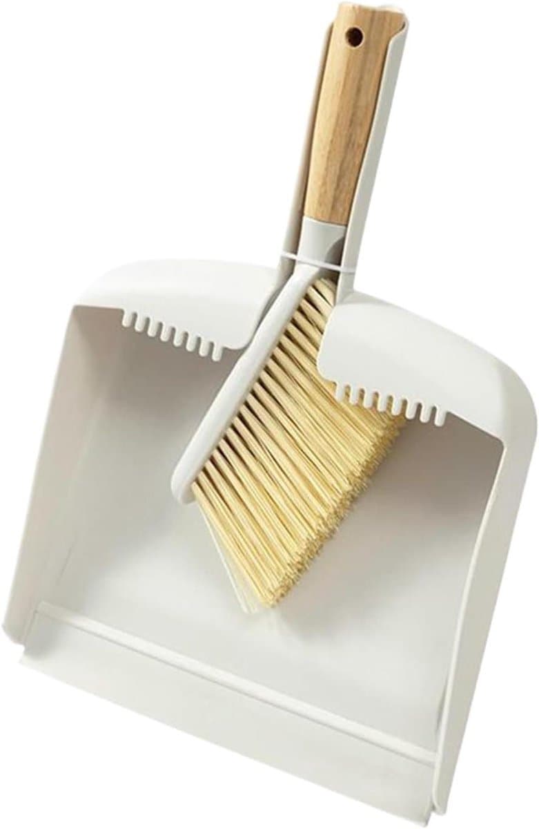 Mini Bezem Stoffer - Kleine Schoonmaakset - Tafelblad Schoonmaken - Ergonomisch Houten Handvat - Compact Ontwerp - Niet Gespecificeerd — afbeelding 1