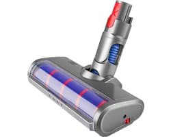 ZENC® Zuigmond Geschikt Voor Dyson V15, V11, V10, V8 & V7 Steelstofzuiger - Zachte Borstel - Vloerborstel Met 4 LED Lampen - Opzetstuk - Mondstuk - Stofzuigeraccessoires - Grijs