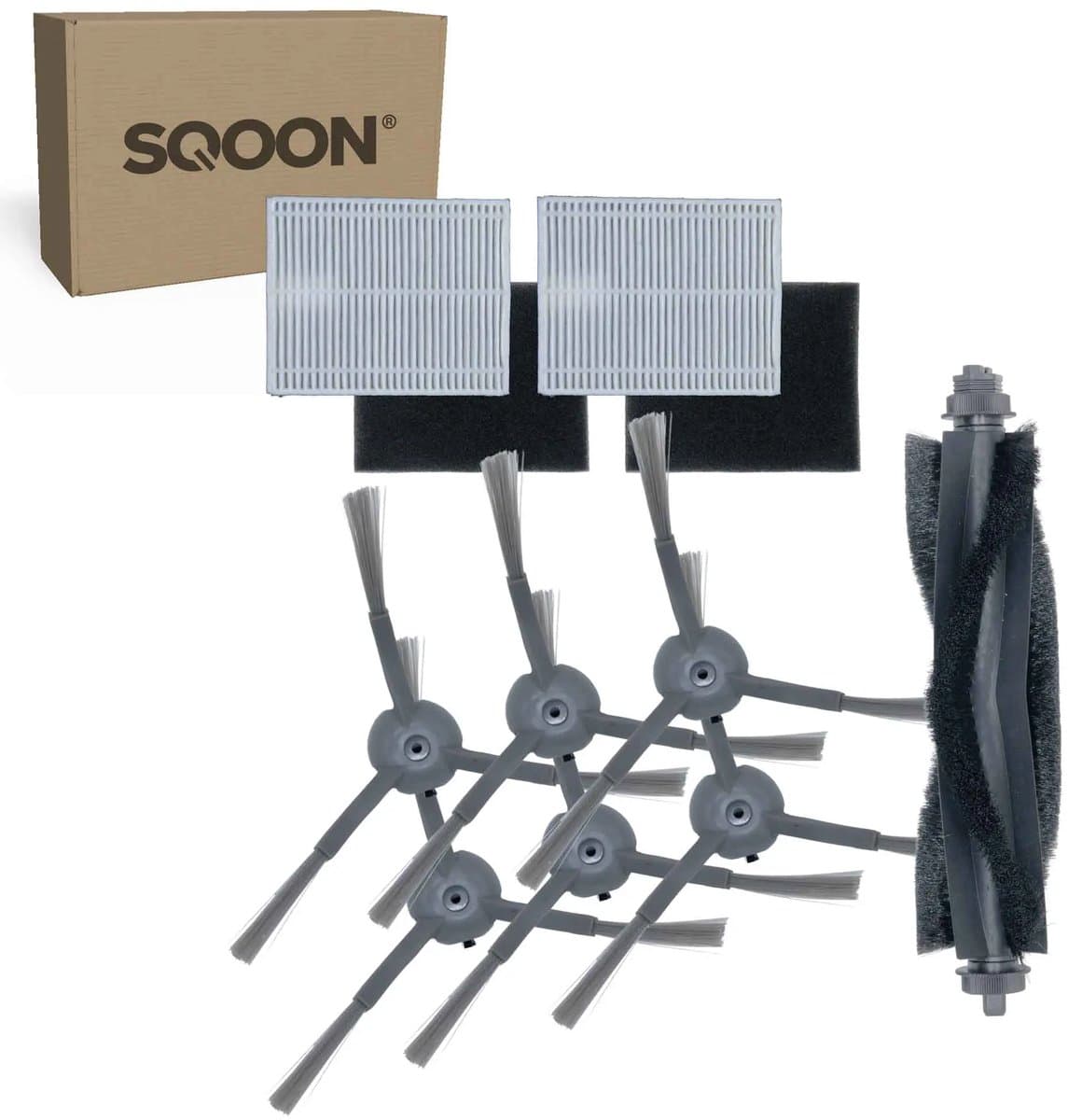 SQOON® vervangingsset geschikt voor Eufy Clean L50 / L60 serie - 9-delige onderhoudskit voor robotstofzuigers — afbeelding 1