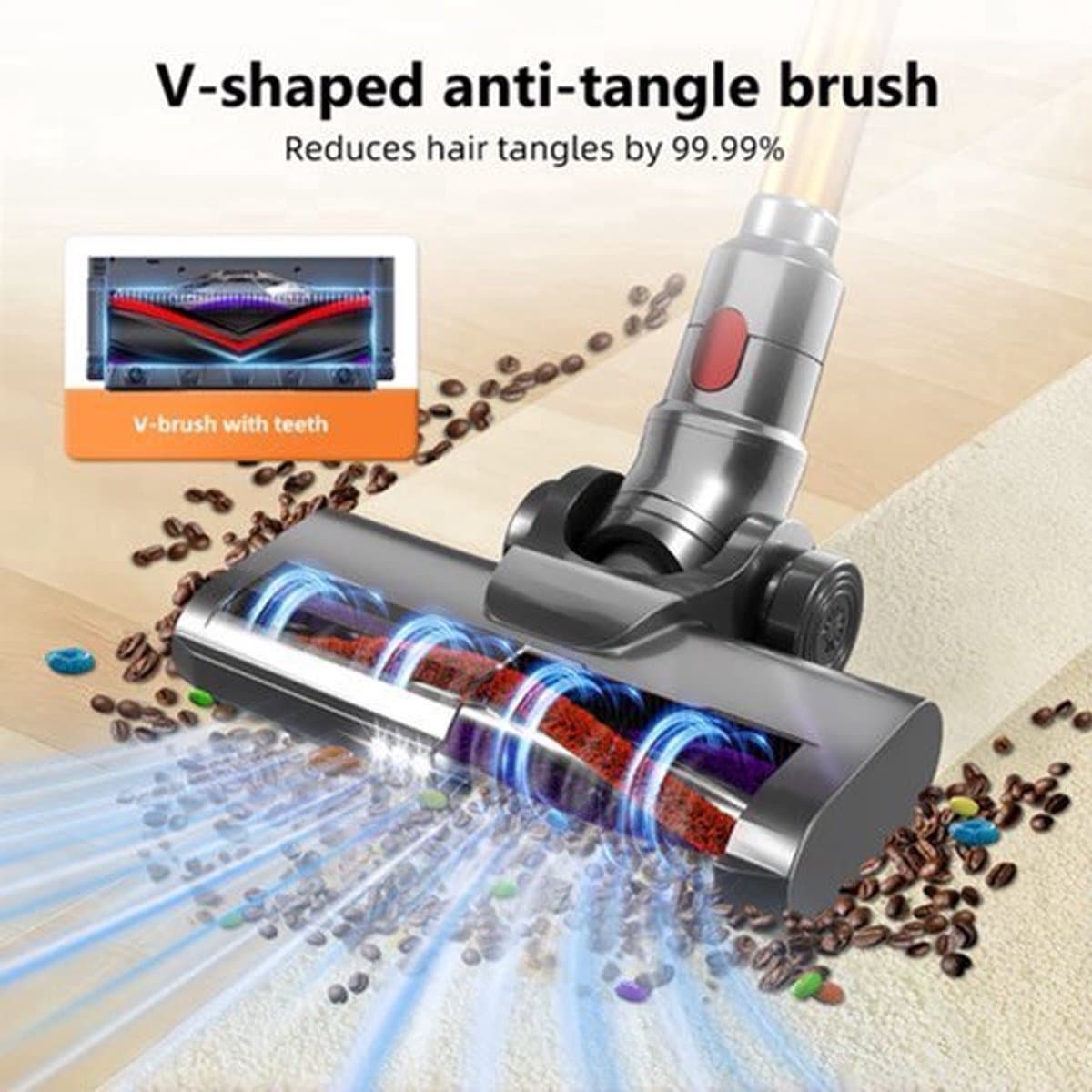 Steelstofzuiger Draadloos - 38 kPa Zuigkracht - 50 Min Looptijd - Zakloos - HEPA Filter - Voor Huis En Auto — afbeelding 1