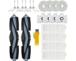 20-delige Vervangende Accessoirekit voor ECOVACS DEEBOT T20 OMNI/T20e Omni Stofzuigerrobots: 2 Rollenborstels, 4 Filters, 6 Zijborstels, 4 Mopdoeken, 4 Stofzakken