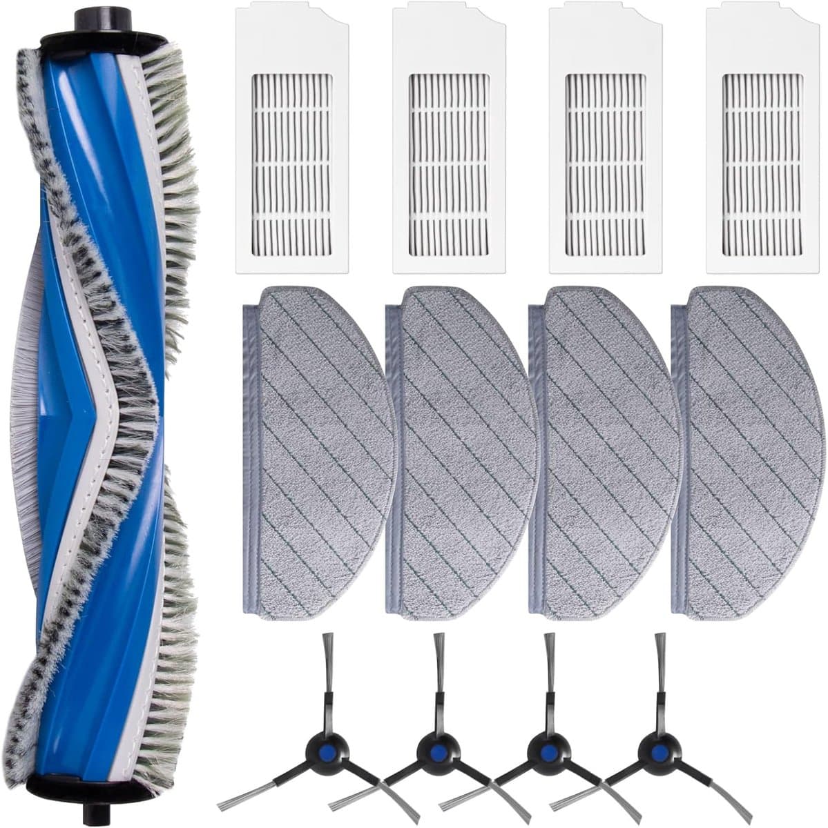 onderhoudsset robotstofzuiger - Geschikt voor ECOVACS DEEBOT N20 - N20 PLUS - N20 PRO PLUS - Vervangende onderdelen set - Stofzuiger Accessoires - met rolborstel, Zijborstels, hepa filter en Dweilpads - 13 stuks — afbeelding 1