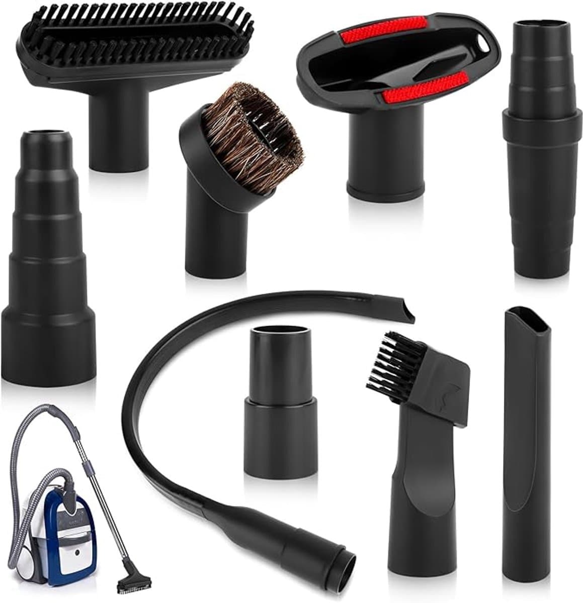 9-delige stofzuigeraccessoires universele mondstukset voor 32 mm en 35 mm — afbeelding 1