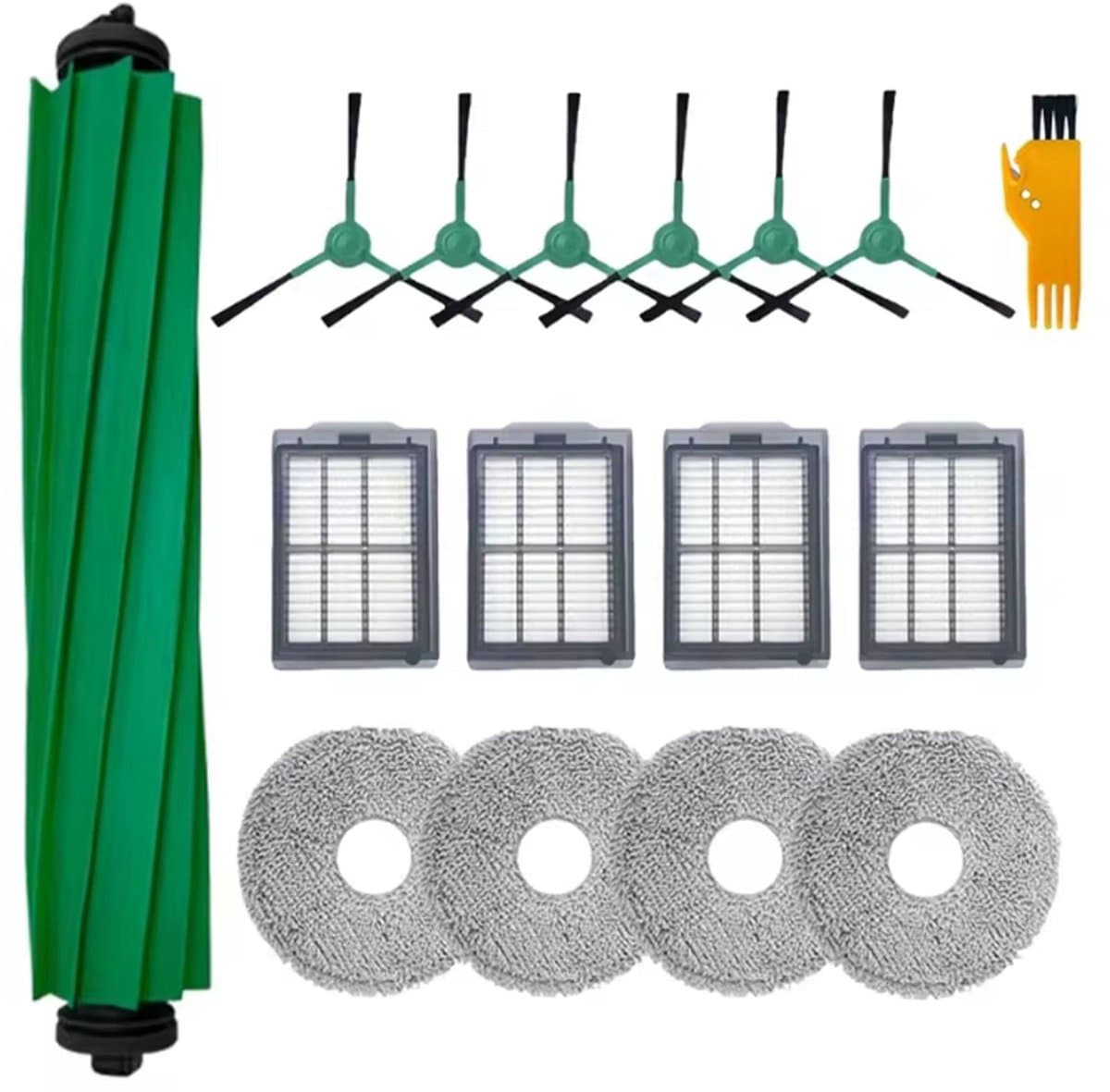 Geschikt voor iRobot Roomba Plus 505/405 Combo stofzuigers, inclusief hoofdborstel, zijborstel en filter. — afbeelding 1