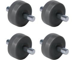 Stofzuiger Wielen - Reserveonderdelen Set - Vloeren Schoonmaken - Specifieke Pasvorm - 18mm As Lengte