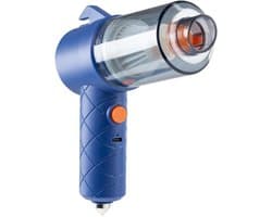 Draadloze Handstofzuiger - Kleine Stofzuiger - Auto en Thuis - Zuig en Blaas - 10 Minuten Gebruik - Blauw Oranje