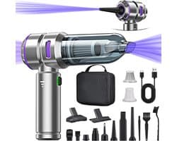 Handstofzuiger - Draagbare Bladblazer - Auto Keuken PC - 4-in-1 Multifunctioneel - 25000 Pa - Paars