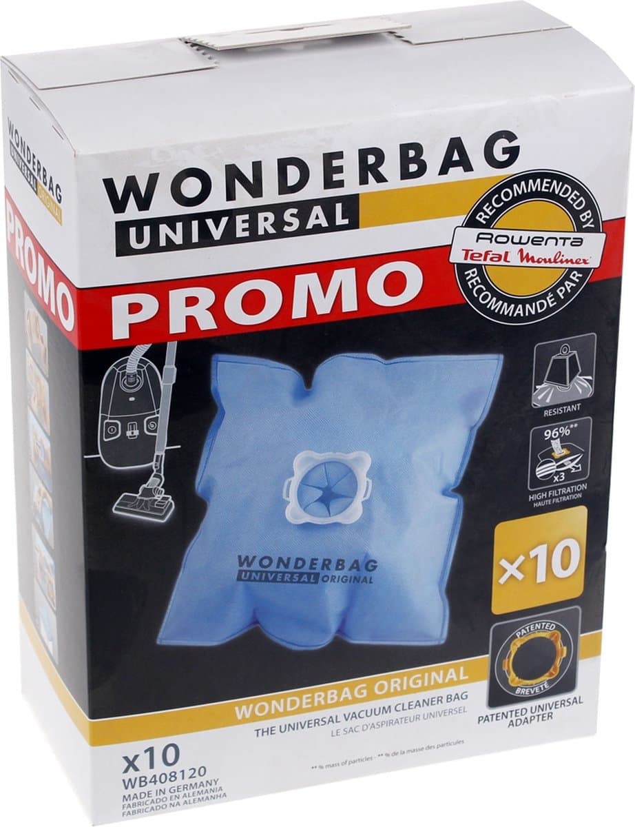 Rowenta- DOOS VAN 10 WONDERBAG ORIGINAL + RING - WB408120 — afbeelding 1