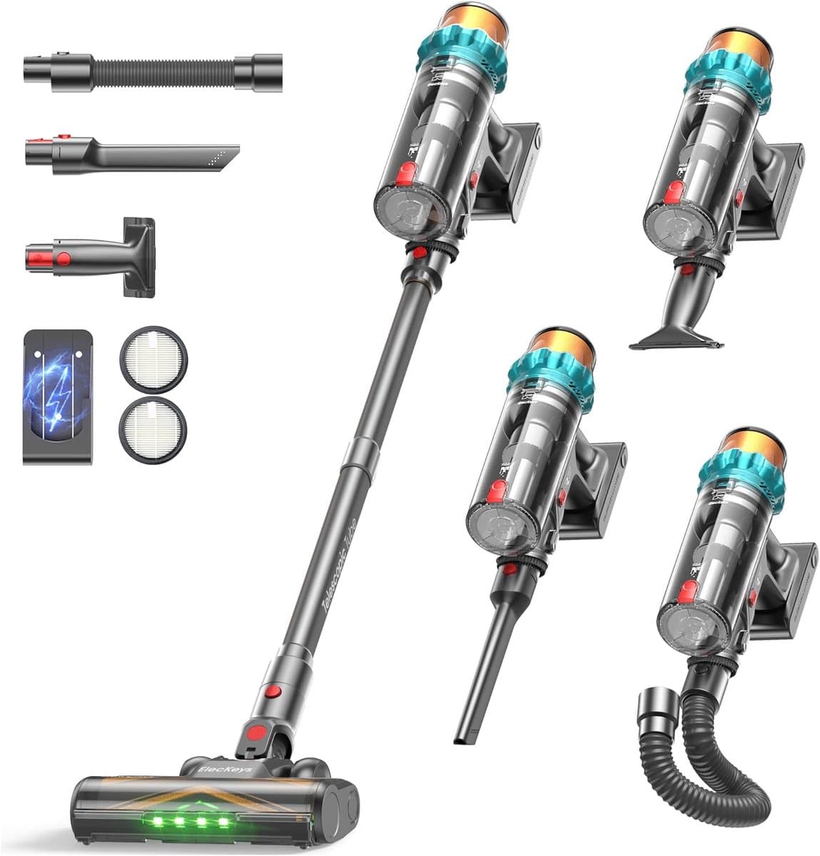 Krachtige Draadloze Stofzuiger Grijs Light & Efficiënt — afbeelding 1