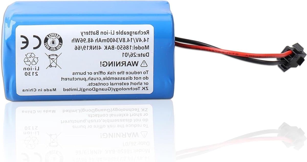 Krachtige 3400 mAh batterij voor diverse stofzuigers zoals Tikom, Yeedi en Conga, ideaal voor langdurig gebruik en optimale prestaties — afbeelding 1