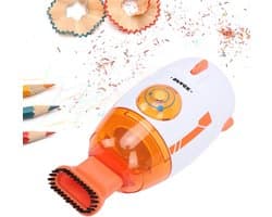 Mini Stofzuiger - Desktop Reiniger - Bureau Schoonmaken - USB Oplaadbaar - 55 Ml Capaciteit - Oranje