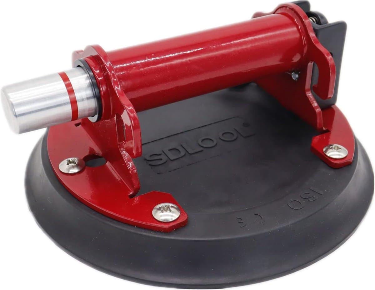 Vacuümzuignap Zware Lifter - Glaslifter Tegellifter - Materiaal Verplaatsen - Red-Line Vacuüm Indicator - 8 inch - Rood — afbeelding 1
