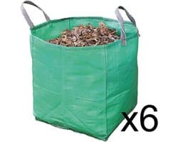 6x Zware Bouw Stofzuigerzakken Vuilniszakken 120 Liter voor Afval en Puin
