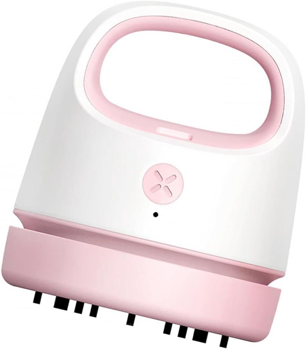 Mini Stofzuiger - Desktop Reiniger - Bureau Opruimen - Draadloos USB Laden - 10x8.6x8.7cm - Roze — afbeelding 1