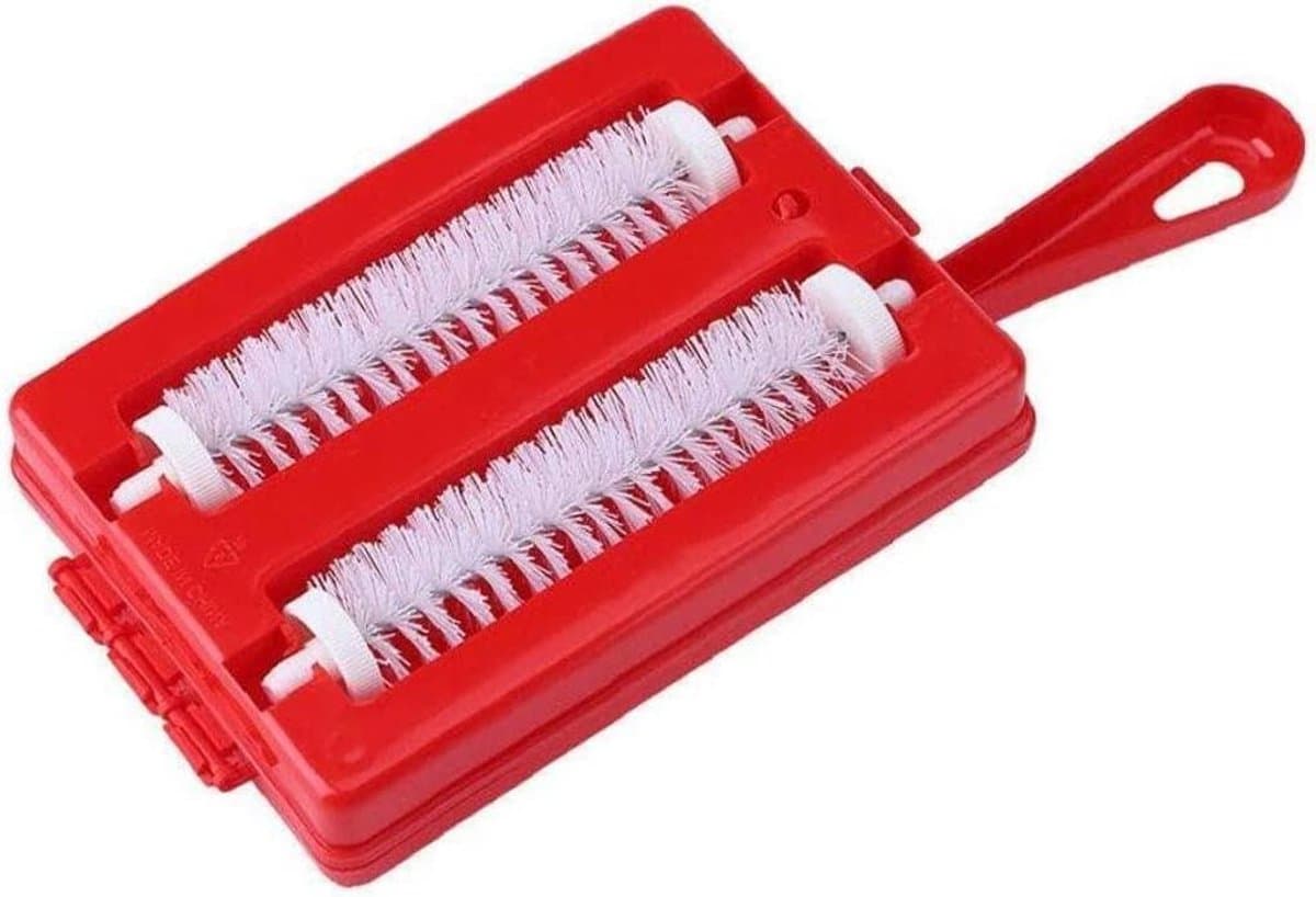 Kruimelborstel Dubbele Borstel - Schoonmaker Collector - Tafel Snel Schoon - Opvangbak Ingebouwd - 2 x 2 cm - Niet gespecificeerd — afbeelding 1