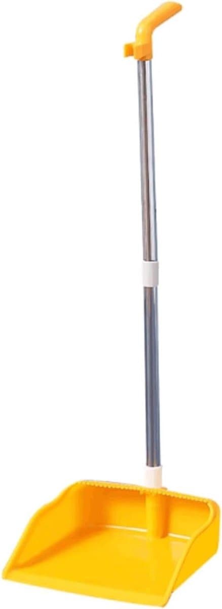 Stofblik met Tanden - Stoffer en blik - Bureau Opruimen - Rubberen Strip - 27x25x80 cm - Veelkleurig — afbeelding 1