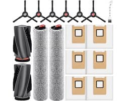 17-delige accessoireset compatibel met Eufy RoboVac E28 Omni/E25 Omni - Hoofdborstels, zijborstels, stofzakken