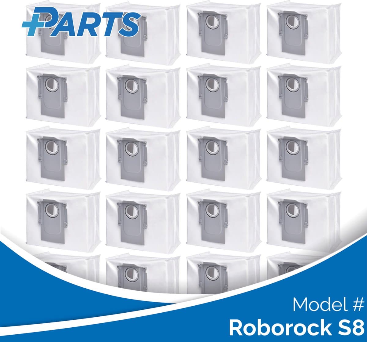Roborock S8 Stofzakken (20 Stuks, Plus.Parts® alternatief voor 8.02.0132) — afbeelding 1