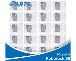 Roborock S8 Stofzakken (20 Stuks, Plus.Parts® alternatief voor 8.02.0132)