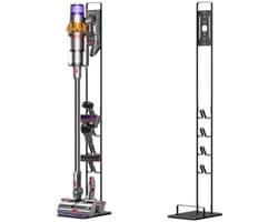 PromoHome Draadloze Stofzuigerhouder - Metalen Wandbevestiging - Universele Compatibiliteit - Ruimtebesparend Ontwerp - Zwarte Kleur
