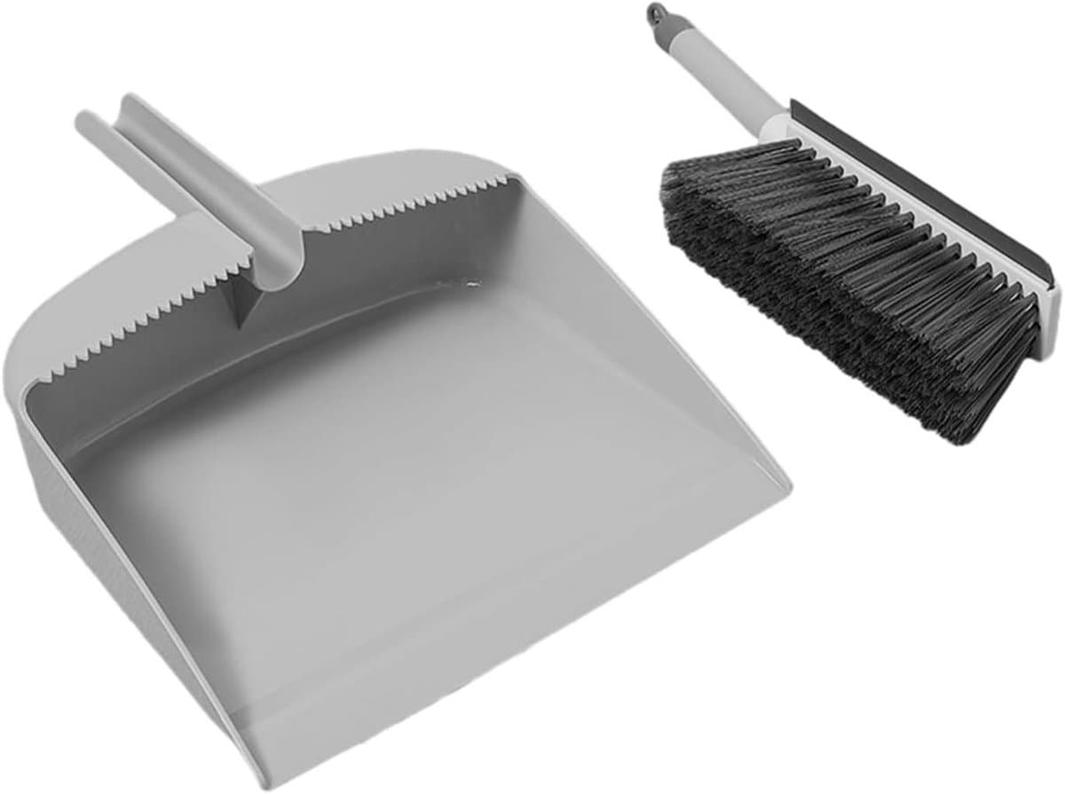 Mini Stoffer Blik - Kleine Schoonmaakset - Bureau Reinigen - Nestbaar Ontwerp - 27.5 cm Pakket - Grijs — afbeelding 1