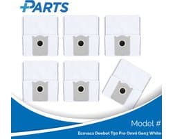 Ecovacs Deebot T50 Pro Omni Gen3 White Stofzakken (6 Stuks, Plus.Parts® alternatief voor DDB030041)