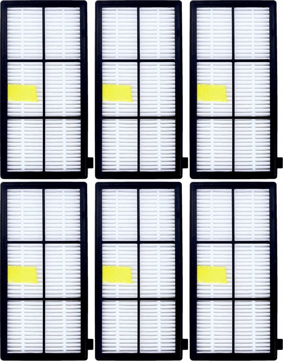 Vervangende HEPA-filters voor iRobot Roomba 800/900 serie stofzuigers (805, 865, 870, 871, 876, 880, 960, 965, 966, 980), 6-pack | Roomba stofzuigerfilters en accessoires — afbeelding 1