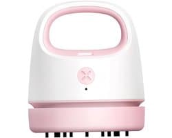 Draagbare Mini Stofzuiger - Bureau Reiniger - Bureau Schoonmaken - USB Oplaadbaar - 9.9 x 8.6 cm - Roze