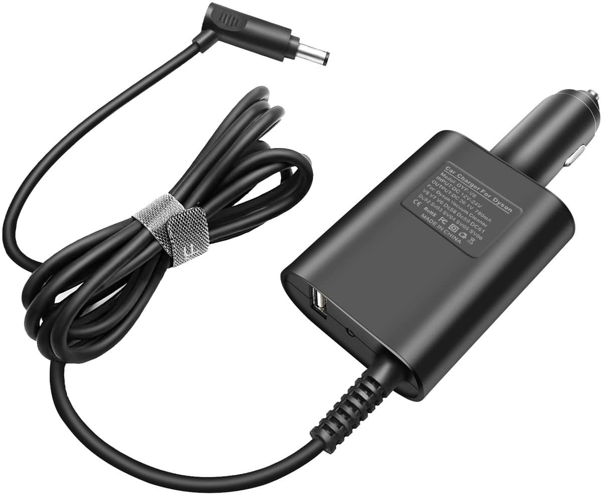 Shopcentral - 35 W autolader - Voor Dyson stofzuiger - Duurzaam en betrouwbaar - Zwart - Geschikt voor V7 V6 V8 DC58 DC59 - 1,8 meter kabel - Hoogwaard... — afbeelding 1