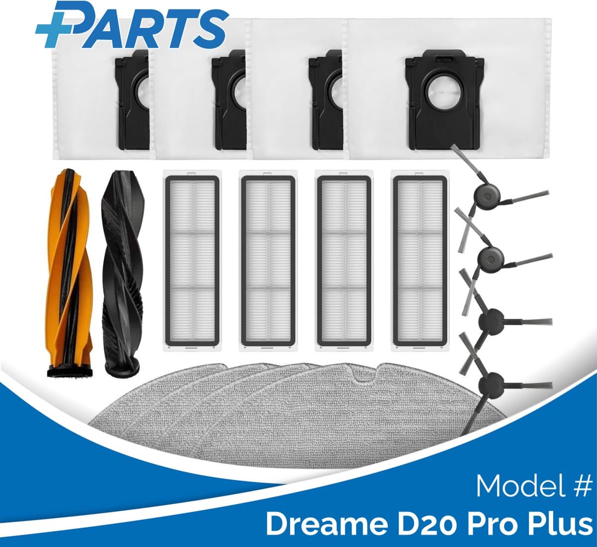 Dreame D20 Pro Plus Onderhoudsset (Plus.Parts® alternatief voor RAK72 / RAK73) — afbeelding 1