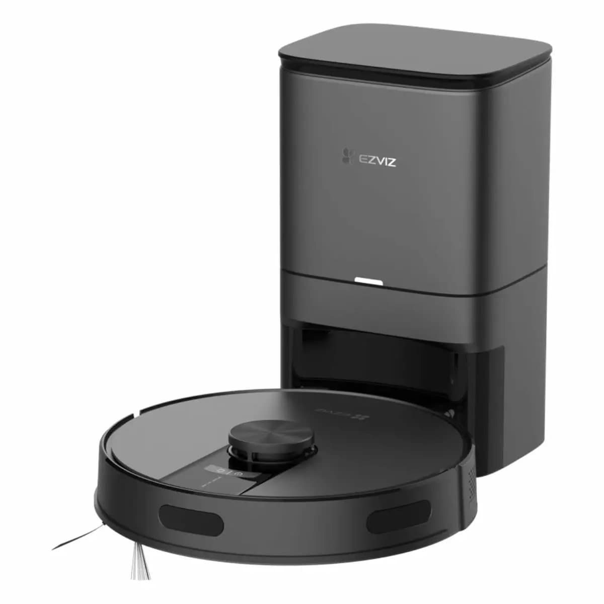 EZVIZ RE4 Plus - Robotstofzuiger met Dweilfunctie, 4000Pa Zuigkracht, Automatisch Leegstation, Navigatie & Obstakelvermijding - Compatibel met Google Assistant & Alexa - Zwart — afbeelding 1