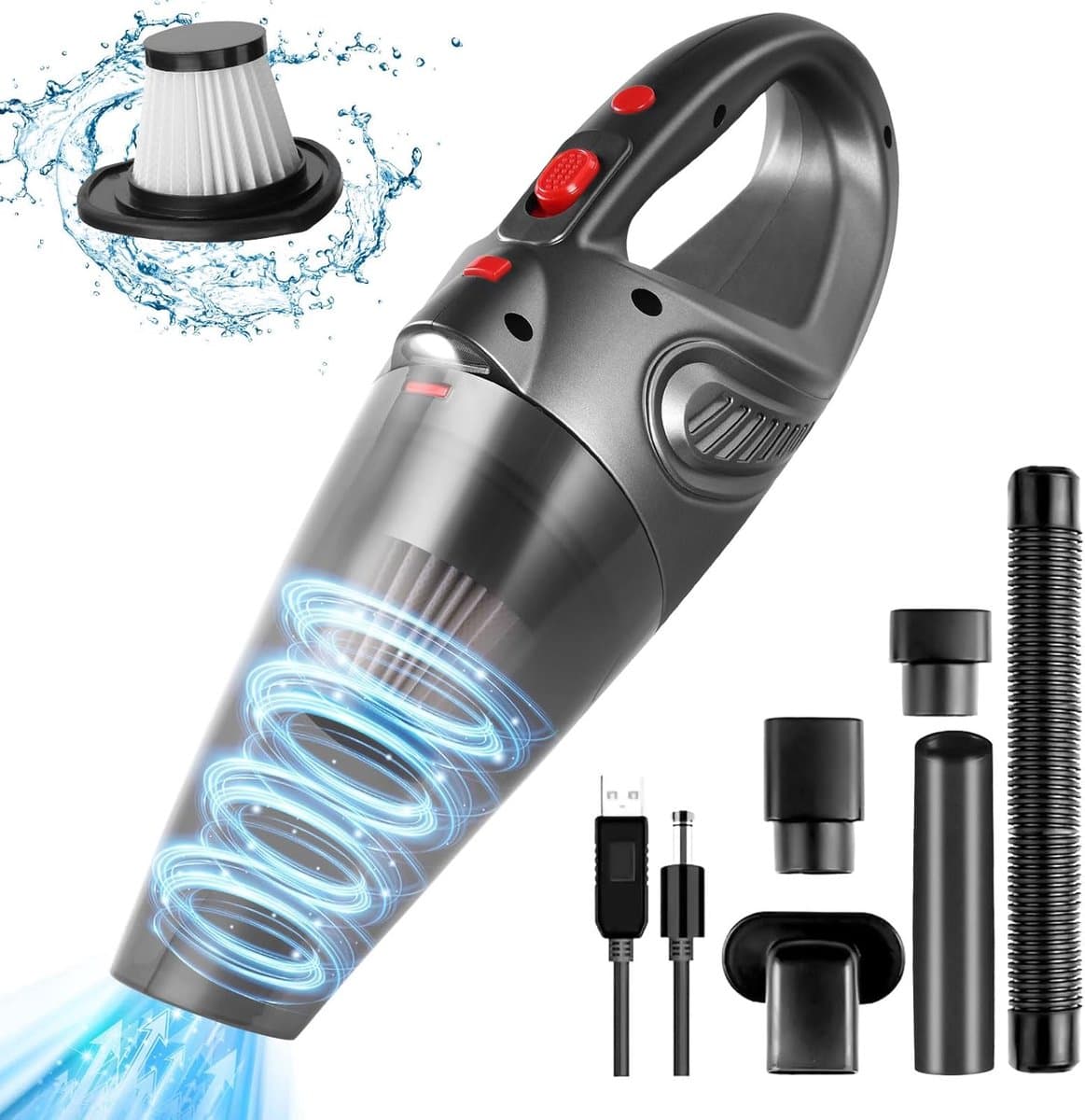 Lexium Kruimeldief snoerloos – Kruimeldief met steel – Nat&Droog – Handstofzuiger – Extreme zuigkracht – Kruimeldief snoerloos – Kruimelzuiger – Jouw ultieme schoonmaakpartner – Kruimelzuiger – Autostofzuiger – Handstofzuiger - Draadloos — afbeelding 1