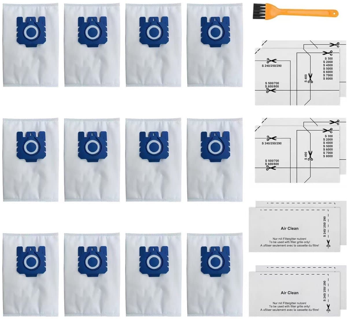 12-Pack Stofzuigerzakken Compatibel met Miele GN Serie S8/C1/C2/C3 — afbeelding 1