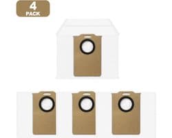 Stofzuigerzakken Geschikt voor de robotstofzuigers Mova, Trouver E20 Plus, Proscenic Q8 Max en Honor Choice R3 Plus/Plus, 3,5 liter, automatische lediging, vervangingszakken (verpakking van 4).