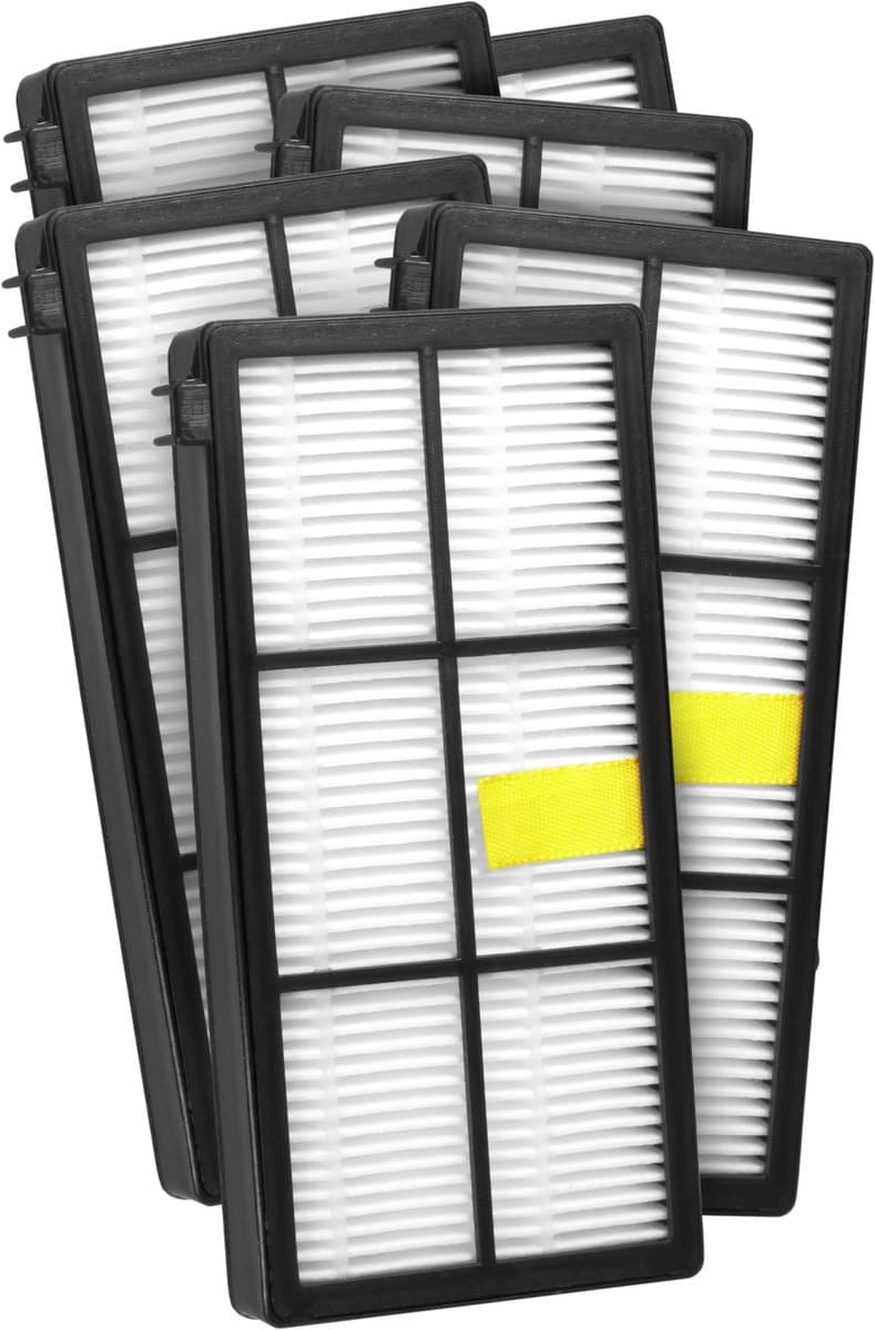 6x Dparts HEPA filter geschikt voor iRobot Roomba 800-900 series met AeroForce stofzuigerfilters - robotstofzuiger hepafilter voor series 805 865 870 871 876 880 886 895 896 960 965 966 980 - nr. 4415864 — afbeelding 1