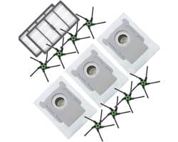 2x Filter, 3x Stofzuigerzakken, 8x zijborstels accessoires / onderdelen set geschikt voor iRobot Roomba s9+